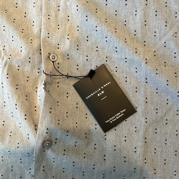 NWT Shaquille O'Neal Big Tall Button Down Long Sleeve Pattern Dress Shirt 4XLG - Picture 8 of 12